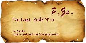 Pallagi Zsófia névjegykártya